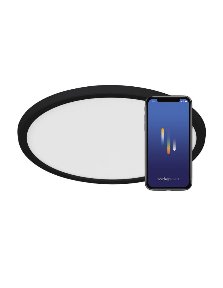 SMART interior lamps - NORDLUX OjaSmart ceiling lamp 1xLED Plastic Black 2015036103 - product kolory-swiatla.pl 1