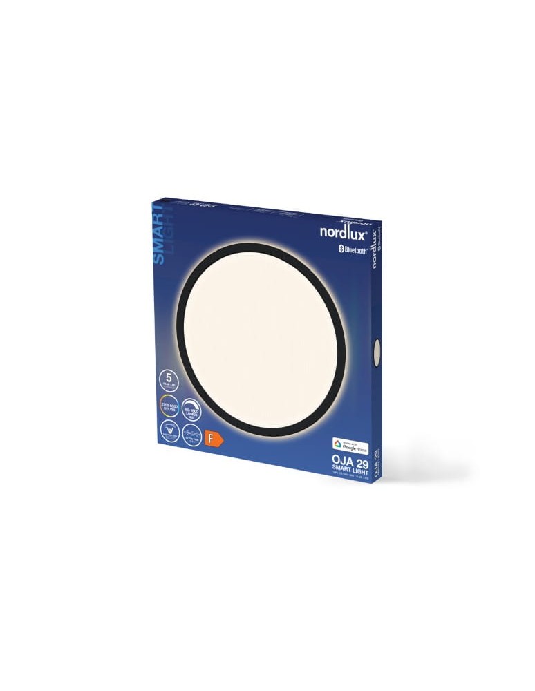 SMART interior lamps - NORDLUX OjaSmart ceiling lamp 1xLED Plastic Black 2015036103 - product kolory-swiatla.pl 6