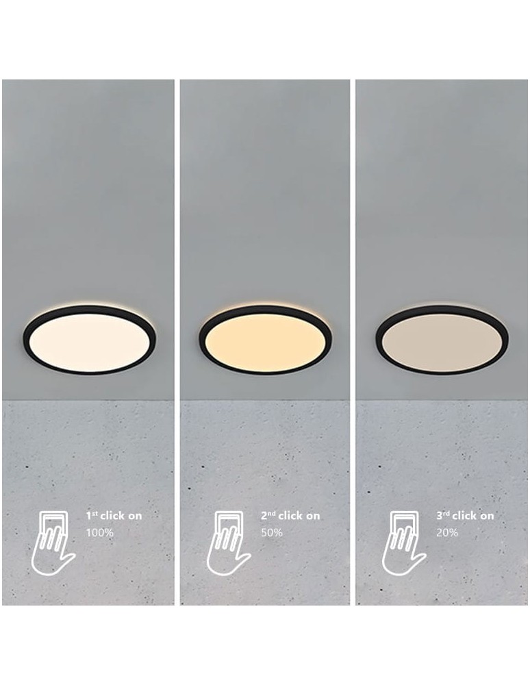 LED Plafonds - NORDLUX OJA ceiling lamp 1xLED Plastic Black 47156003 - product kolory-swiatla.pl 4