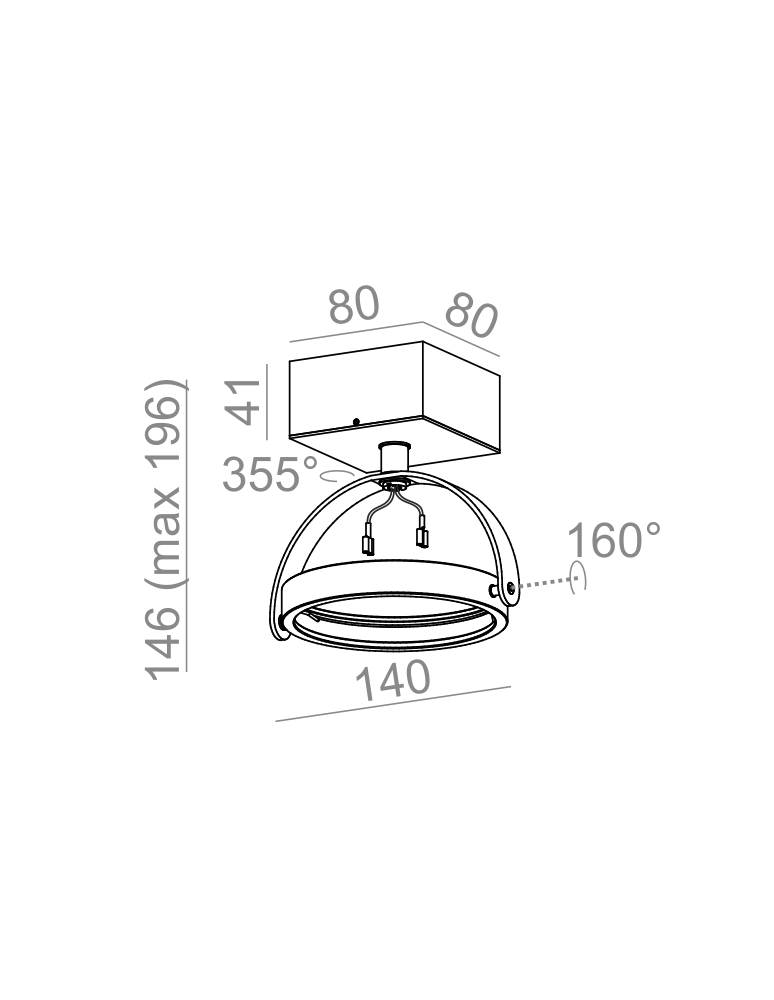 Wall lamps - Aqform CERES 111 Reflector plus spot AR111 14411-0000-T8-PH - product kolory-swiatla.pl 2