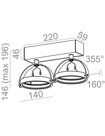 Aqform CERES 111x2 R Spot Reflector AR111 15112-0000-T8-PH - product 2