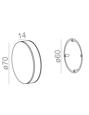Aqform LEDPOINT round LED wall lamp 4W 3000K 230V 36710-M930-D9-PH - product 2