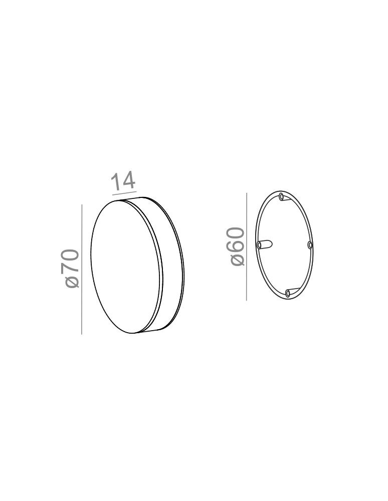 Lamps into the wall - Aqform LEDPOINT round LED wall lamp 4W 3000K 230V 36710-M930-D9-PH - product kolory-swiatla.pl 2
