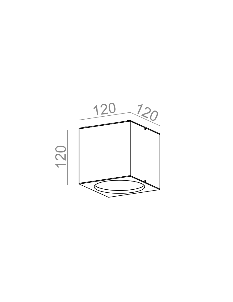 Ceiling lamps - Aqform BIG CUBE 111 surface-mounted 42211-0000-T8-PH - product kolory-swiatla.pl 2