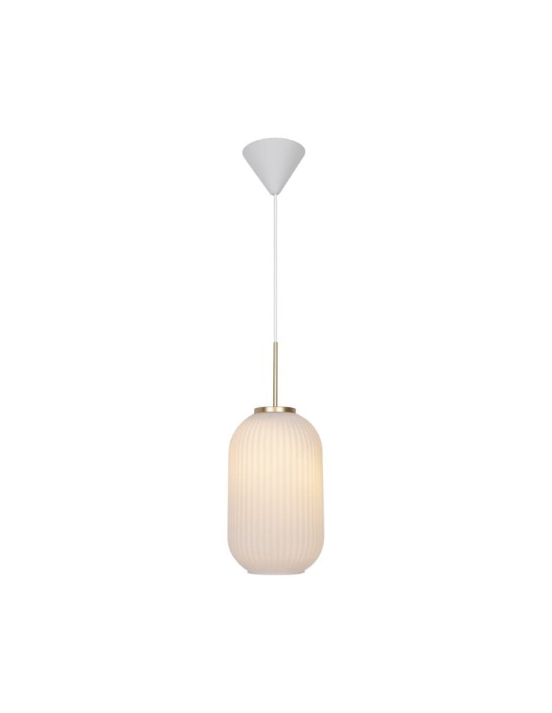 Scandinavian style pendant lamps - NORDLUX MILFORD pendant lamp 1xE27 40W Glass White 2213203001 - product kolory-swiatla.pl 3