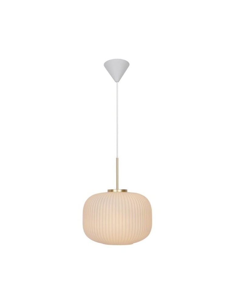 Scandinavian style pendant lamps - NORDLUX MILFORD pendant lamp 1xE27 40W Glass White 2213213001 - product kolory-swiatla.pl 3