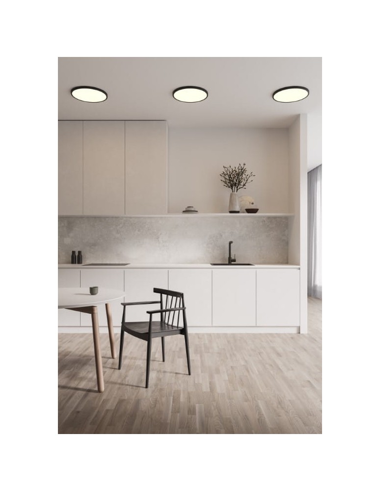 SMART interior lamps - NORDLUX OjaSmart ceiling lamp 1xLED Plastic Black 2015136103 - product kolory-swiatla.pl 3