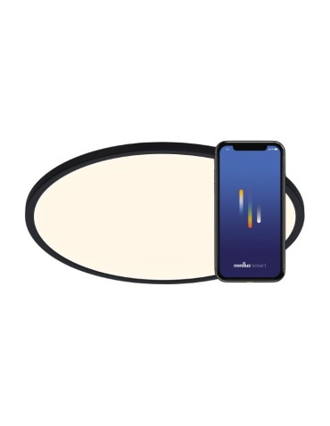 NORDLUX OjaSmart ceiling lamp 1xLED Plastic Black 2015136103