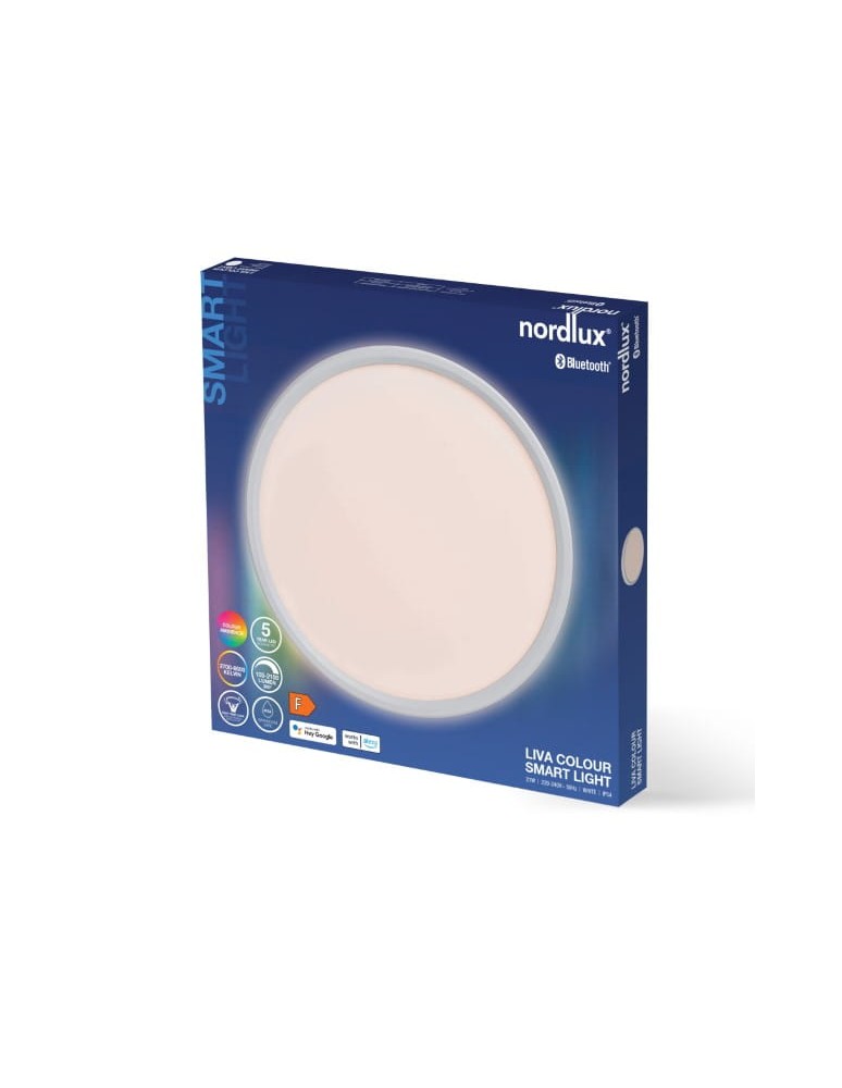 SMART interior lamps - NORDLUX LivaSmart ceiling lamp 1xLED Plastic White 2110826101 - product kolory-swiatla.pl 4