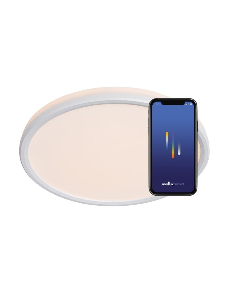 SMART interior lamps - NORDLUX LivaSmart ceiling lamp 1xLED Plastic White 2110826101 - product kolory-swiatla.pl 1