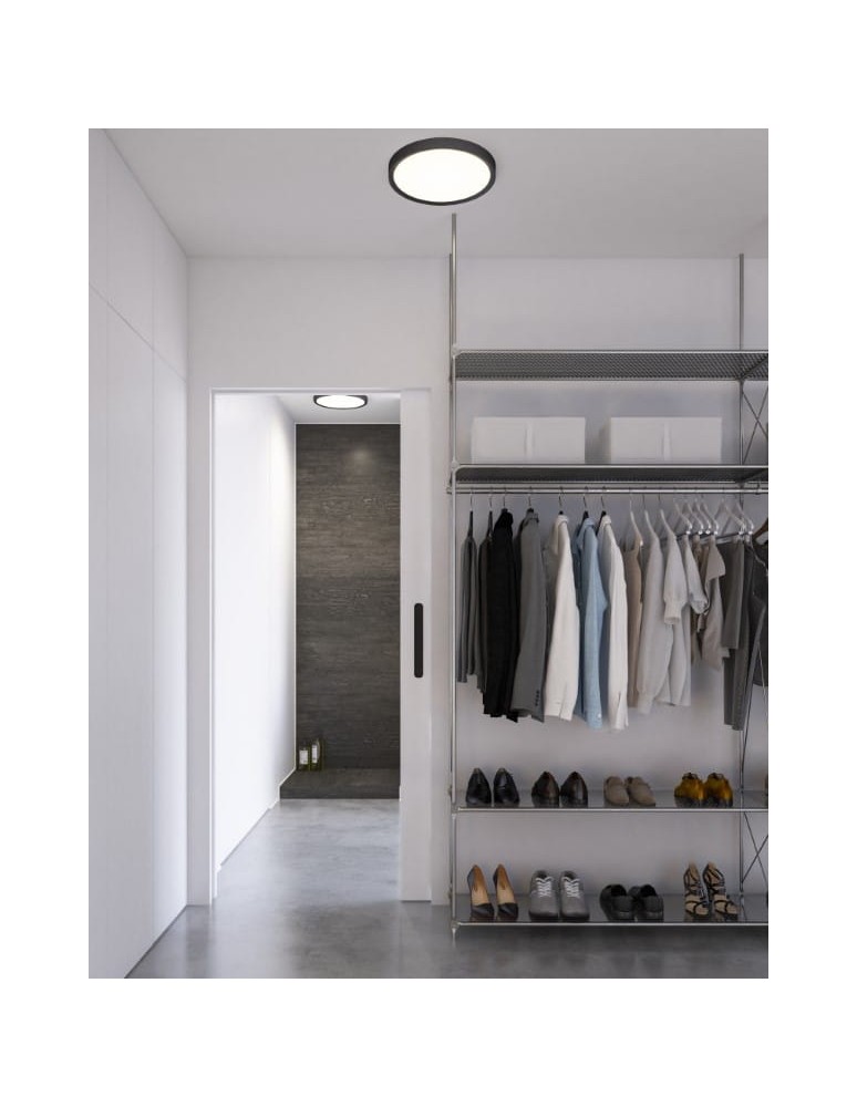 SMART interior lamps - NORDLUX LivaSmart ceiling lamp 1xLED Plastic Black 2110826103 - product kolory-swiatla.pl 3