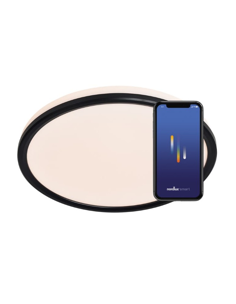 SMART interior lamps - NORDLUX LivaSmart ceiling lamp 1xLED Plastic Black 2110826103 - product kolory-swiatla.pl 1