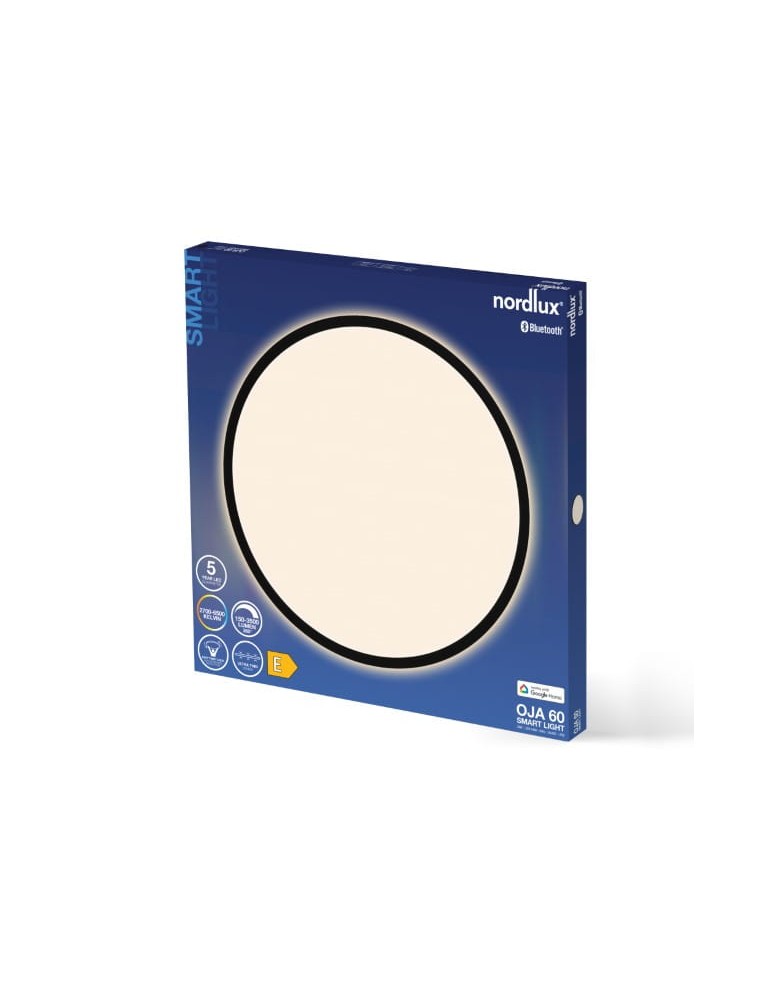 SMART interior lamps - NORDLUX OjaSmart ceiling lamp 1xLED Plastic Black 2015146103 - product kolory-swiatla.pl 8