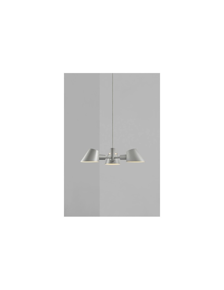 Scandinavian style chandeliers - DFTP by NORDLUX STAY Pendant Lamp E27 28W Aluminum Gray - product kolory-swiatla.pl 4