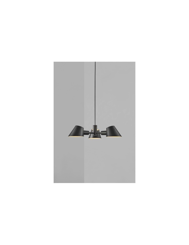Scandinavian style chandeliers - DFTP by NORDLUX STAY Pendant Lamp E27 28W Aluminum Black - product kolory-swiatla.pl 4