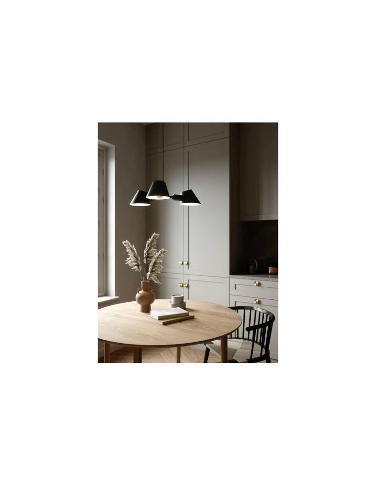 Scandinavian style chandeliers - DFTP by NORDLUX STAY Pendant Lamp E27 28W Aluminum Black - product kolory-swiatla.pl 5