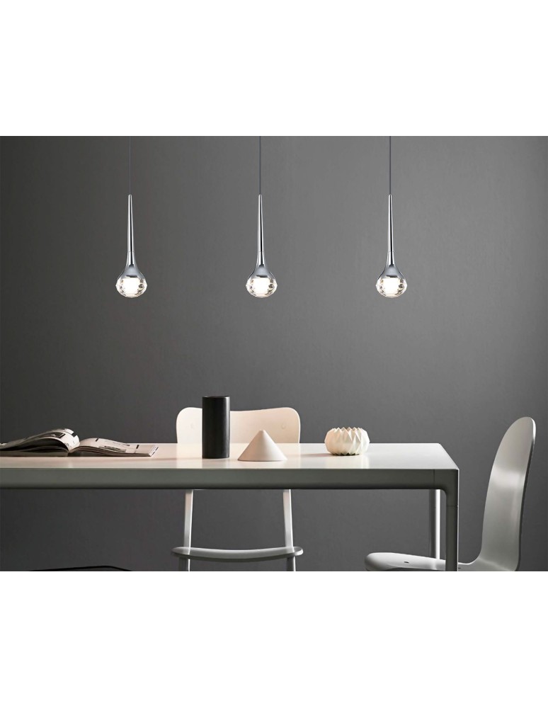 LED pendant lamps - Orlicki Design Crima Cromo Pendant Chrome LED 1x6W 3000K - product kolory-swiatla.pl 2
