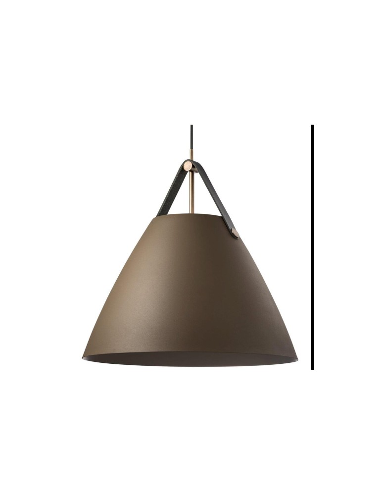 Scandinavian style pendant lamps - DFTP by NORDLUX STRAP Pendant Lamp E27 40W Metal Beige. - product kolory-swiatla.pl 4
