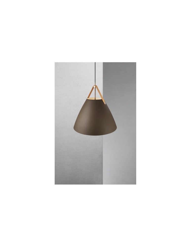 Scandinavian style pendant lamps - DFTP by NORDLUX STRAP Pendant Lamp E27 40W Metal Beige. - product kolory-swiatla.pl 8