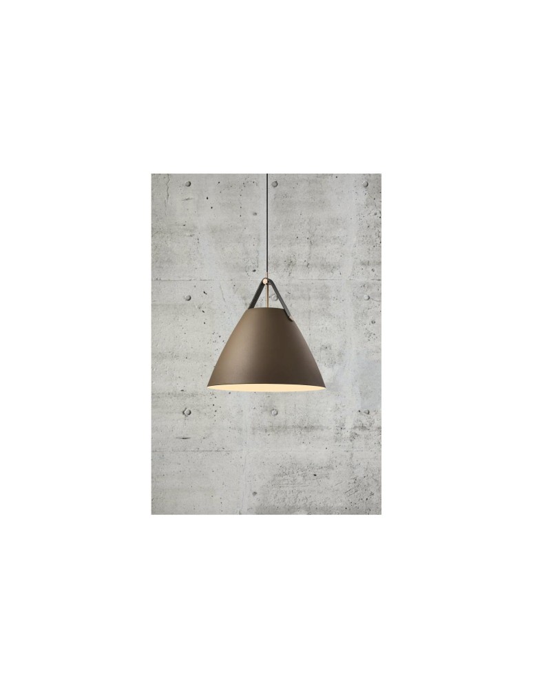 Scandinavian style pendant lamps - DFTP by NORDLUX STRAP Pendant Lamp E27 40W Metal Beige. - product kolory-swiatla.pl 10
