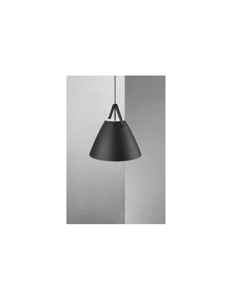 Scandinavian style pendant lamps - DFTP by NORDLUX STRAP Pendant Lamp E27 40W Metal Black - product kolory-swiatla.pl 9