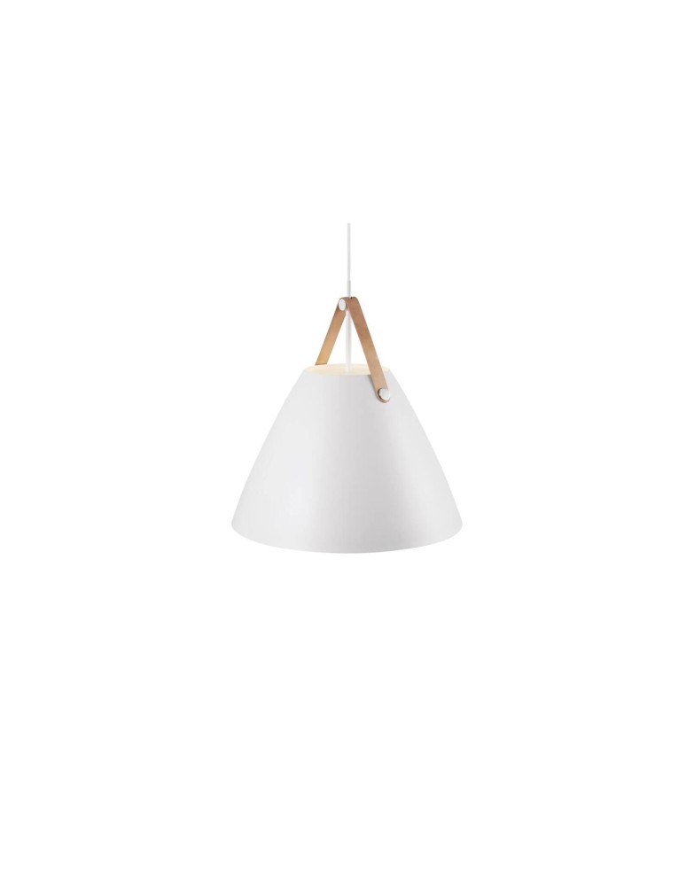 Scandinavian style pendant lamps - DFTP by NORDLUX STRAP Pendant Lamp E27 40W Metal White - product kolory-swiatla.pl 1