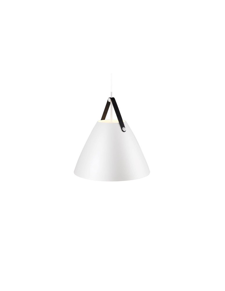 Scandinavian style pendant lamps - DFTP by NORDLUX STRAP Pendant Lamp E27 40W Metal White - product kolory-swiatla.pl 2