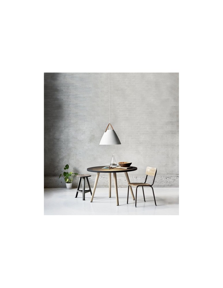 Scandinavian style pendant lamps - DFTP by NORDLUX STRAP Pendant Lamp E27 40W Metal White - product kolory-swiatla.pl 5