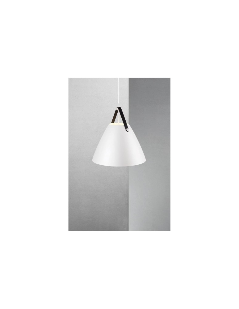Scandinavian style pendant lamps - DFTP by NORDLUX STRAP Pendant Lamp E27 40W Metal White - product kolory-swiatla.pl 7