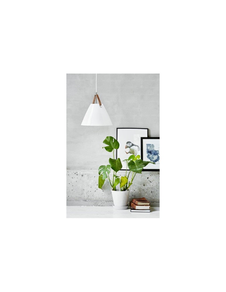 Scandinavian style pendant lamps - DFTP by NORDLUX STRAP Pendant Lamp E27 40W White - product kolory-swiatla.pl 3