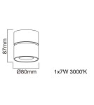 LED headlights - Orlicki Design Mone nero LED Ceiling 1x7W 3000K Black - product 4