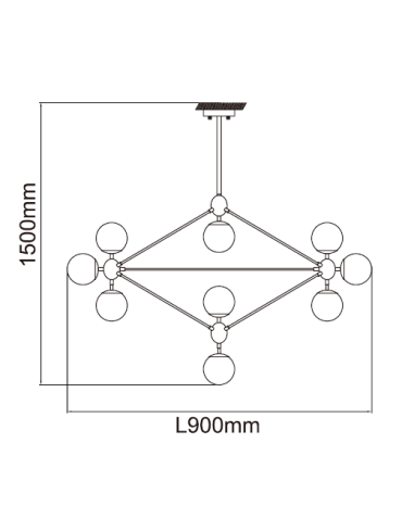 Orlicki Design Bao Nero Clear 10xE27 - produkt 2