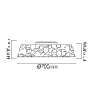 Modern ceiling lamps - Orlicki Design Forina Cromo Plafond PL LED 48W 3000K - product 3