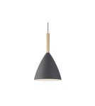 Scandinavian style pendant lamps - DFTP by NORDLUX PURE Pendant Lamp E27 40W Metal Grey 43293010 - product 1