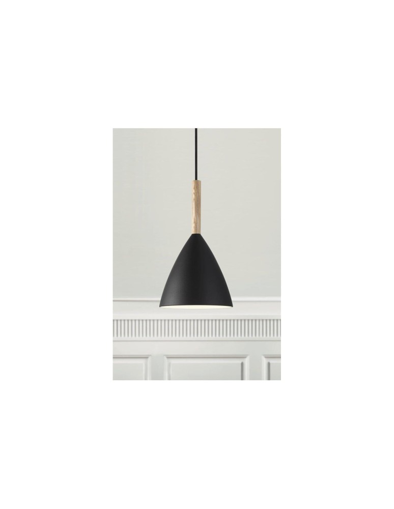 Scandinavian style pendant lamps - DFTP by NORDLUX PURE Pendant Lamp E27 40W Metal Black - product kolory-swiatla.pl 4