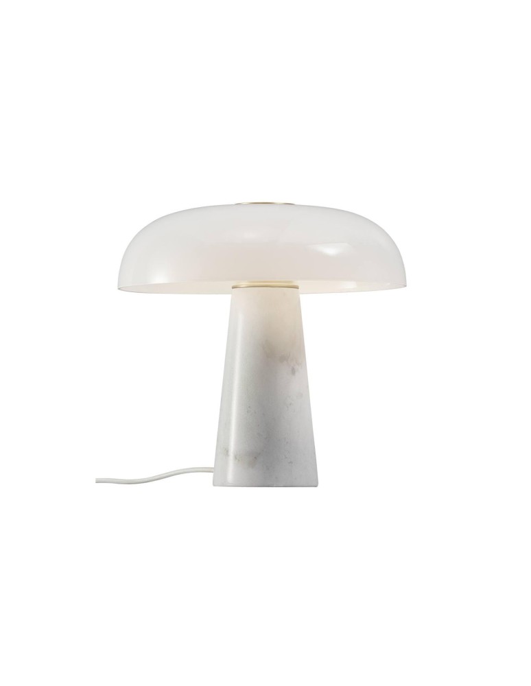 Scandinavian style table lamps - DFTP by NORDLUX GLOSSY Table Lamp E27 15W Marble Opal White - product kolory-swiatla.pl 1