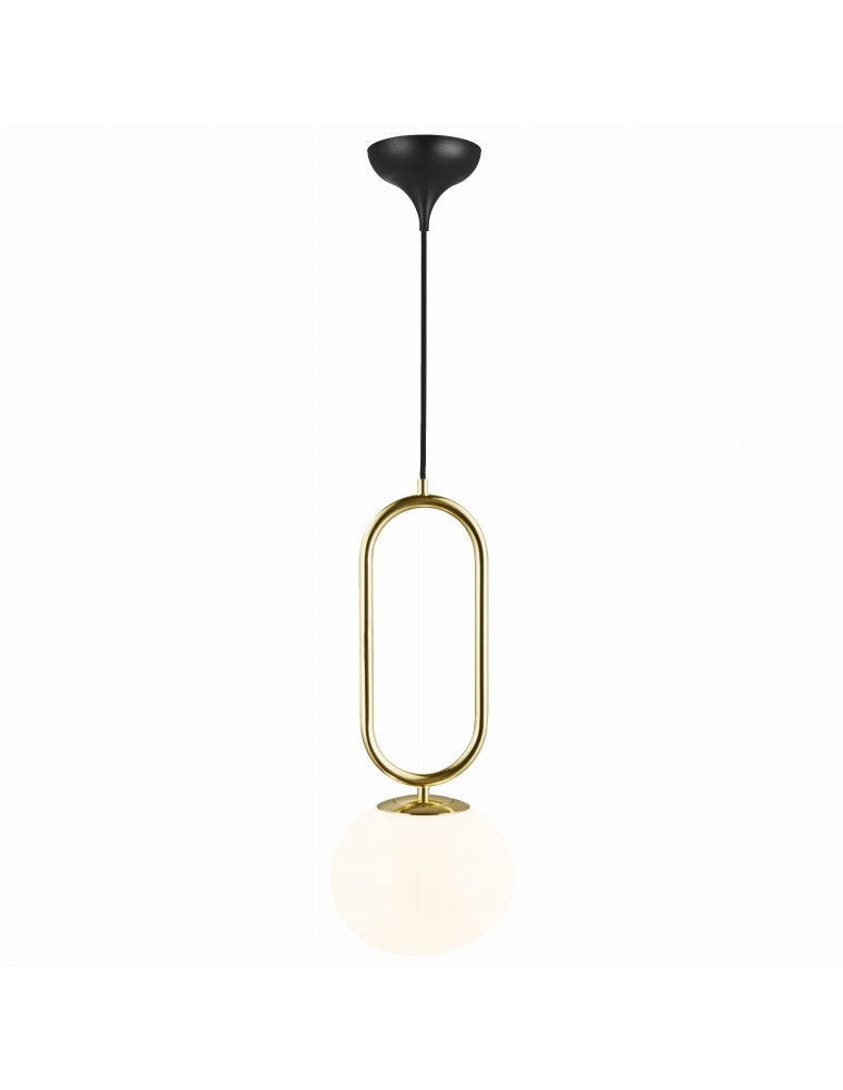 Pendant lamps spheres - DFTP by NORDLUX SHAPES 15W E27 Gold Glass/Metal Pendant Lamp - product kolory-swiatla.pl 1