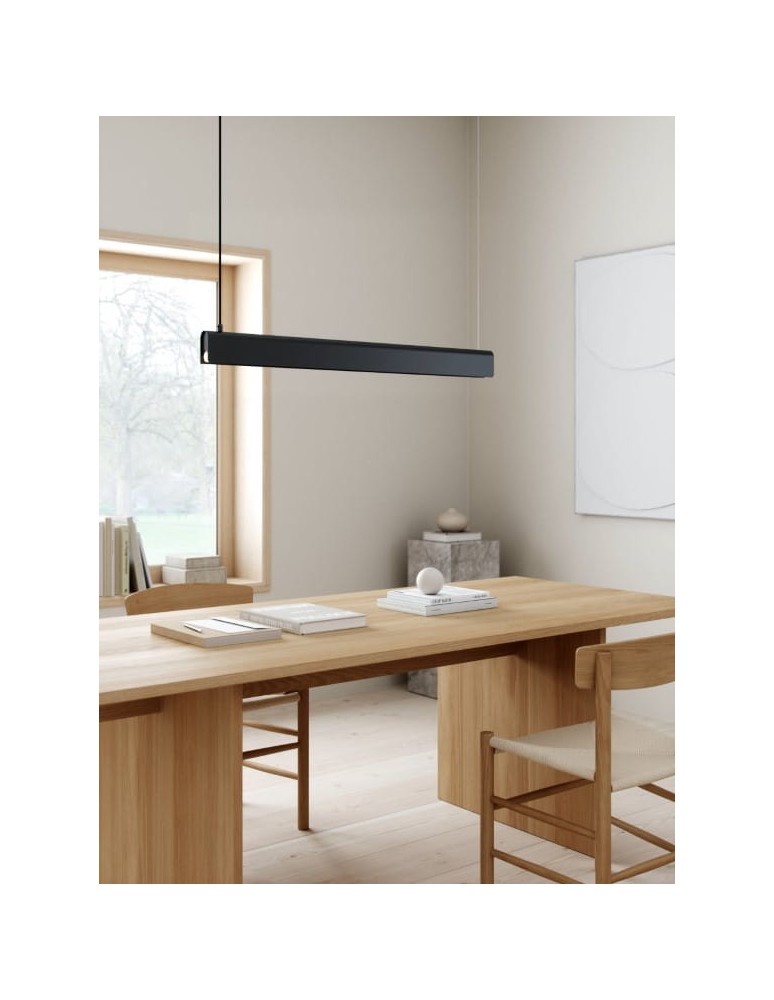 Pendant lamps over the island - DFTP by NORDLUX BEAU pendant lamp 1xS14S 15W Metal Black - product kolory-swiatla.pl 2