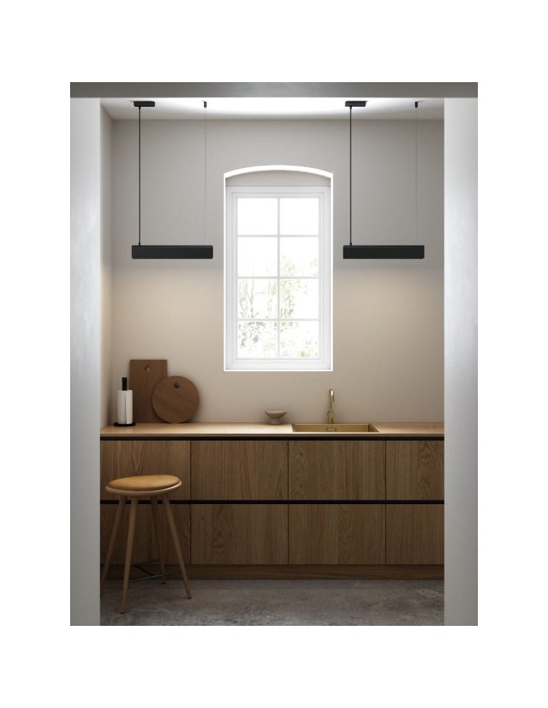 Pendant lamps over the island - DFTP by NORDLUX BEAU pendant lamp 1xS14S 8W Metal Black - product kolory-swiatla.pl 2