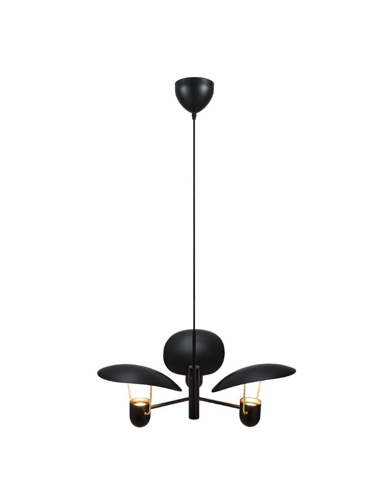 Scandinavian style chandeliers - DFTP by NORDLUX FABIOLA pendant lamp 3xGU10 40W Metal Black - product kolory-swiatla.pl 3