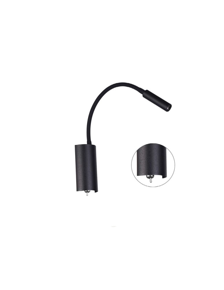 Reading wall lamps - Orlicki Design Nuto Nero LED wall lamp 3W 3000K - product kolory-swiatla.pl 1