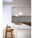 Scandinavian style pendant lamps - DFTP by NORDLUX NAVONE pendant lamp 1xE27 40W Glass White - product 2