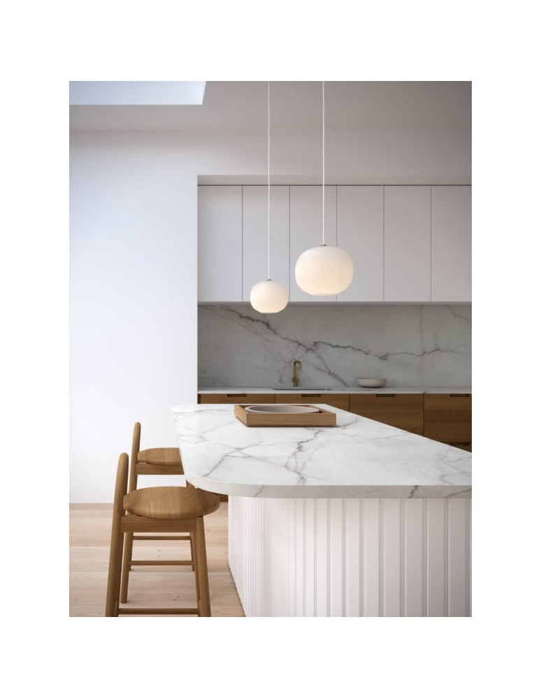 Scandinavian style pendant lamps - DFTP by NORDLUX NAVONE pendant lamp 1xE27 40W Glass White - product kolory-swiatla.pl 2