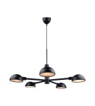 Scandinavian style chandeliers - DFTP by NORDLUX NOMI pendant lamp 5xE14 8W Metal Black - product 1