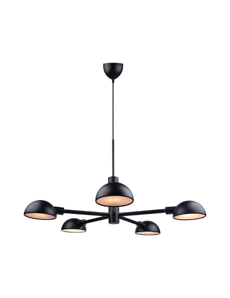 Scandinavian style chandeliers - DFTP by NORDLUX NOMI pendant lamp 5xE14 8W Metal Black - product kolory-swiatla.pl 1