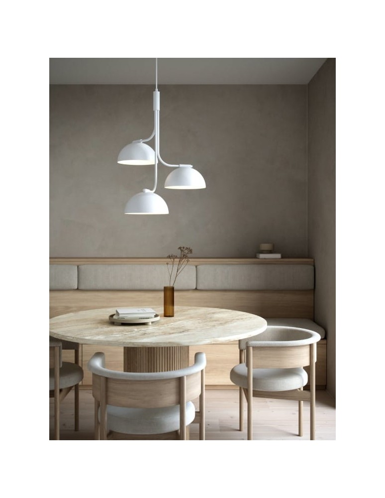 Scandinavian style chandeliers - DFTP by NORDLUX TULLIO pendant lamp 3xE14 25W Metal White - product kolory-swiatla.pl 2