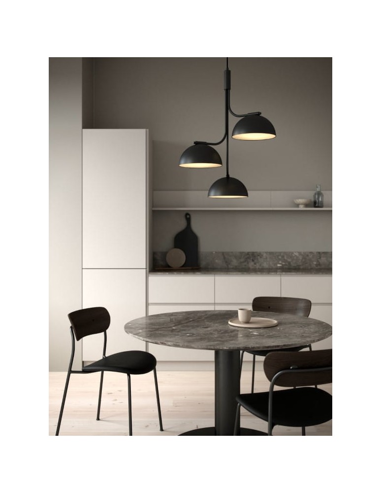 Scandinavian style chandeliers - DFTP by NORDLUX TULLIO pendant lamp 3xE14 25W Metal Black - product kolory-swiatla.pl 2