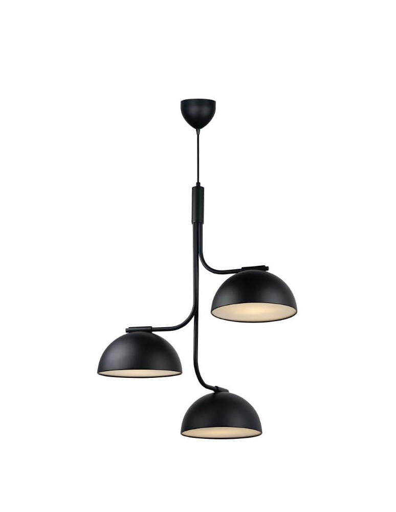 Scandinavian style chandeliers - DFTP by NORDLUX TULLIO pendant lamp 3xE14 25W Metal Black - product kolory-swiatla.pl 1
