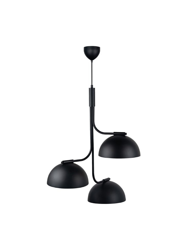 Scandinavian style chandeliers - DFTP by NORDLUX TULLIO pendant lamp 3xE14 25W Metal Black - product kolory-swiatla.pl 3