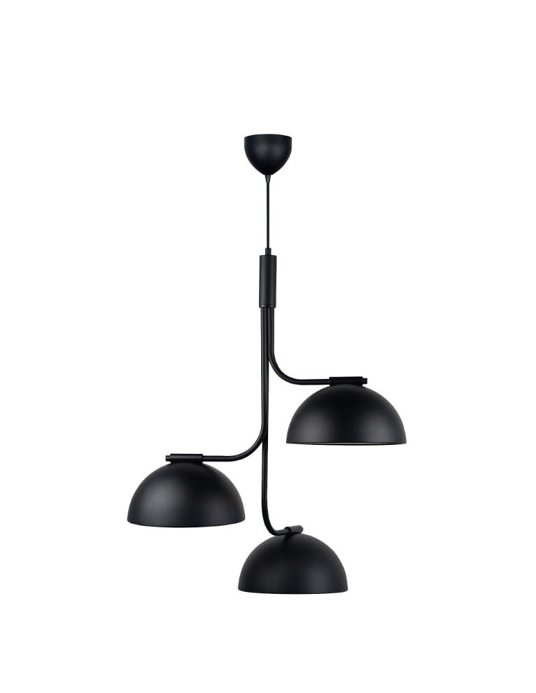 Scandinavian style chandeliers - DFTP by NORDLUX TULLIO pendant lamp 3xE14 25W Metal Black - product kolory-swiatla.pl 4